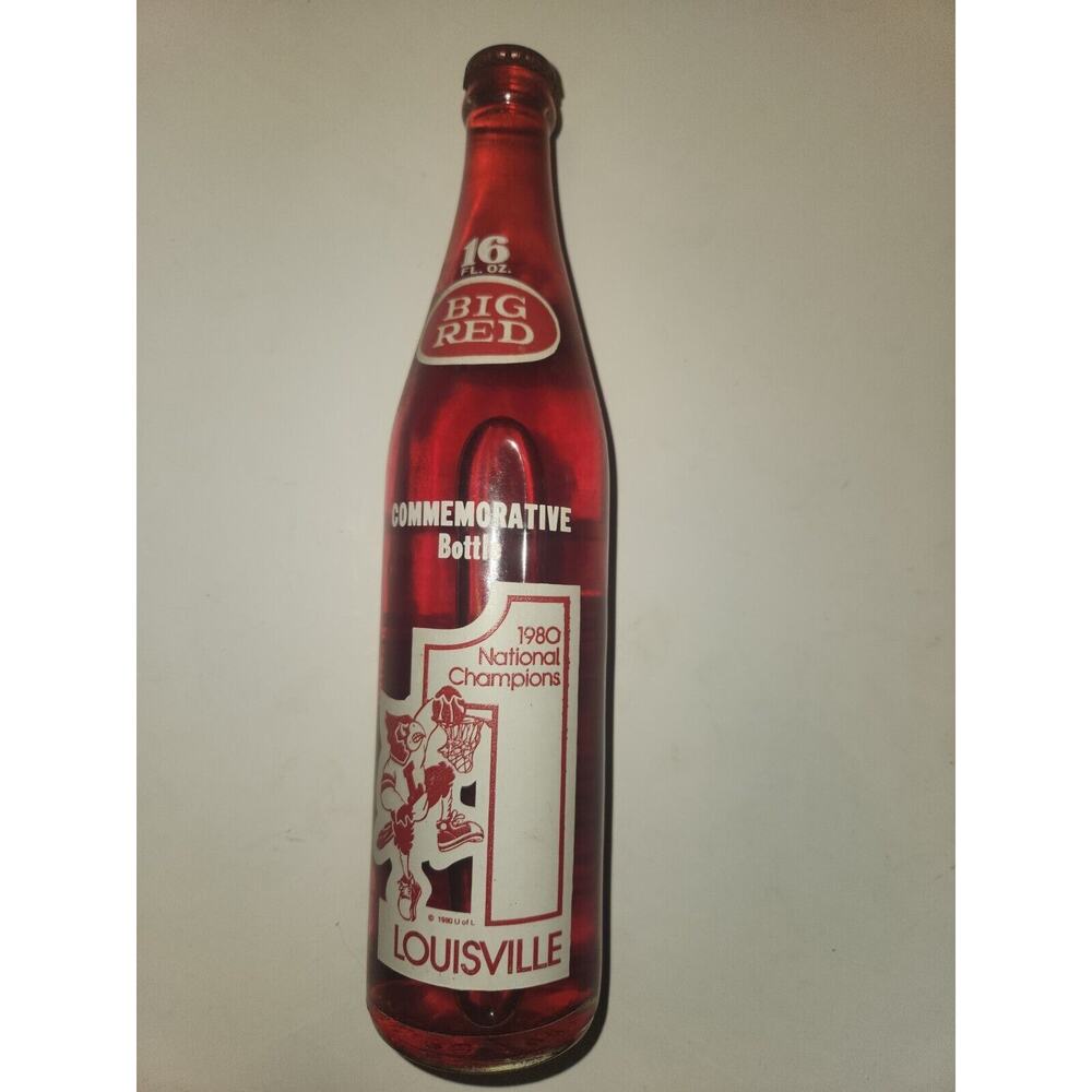 UNOPENED 1980 National Champions Louisville Cardinals Big Red Bottle 16 Oz.